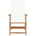 9 részes tömör tíkfa kerti étkezőgarnitúra párnákkal