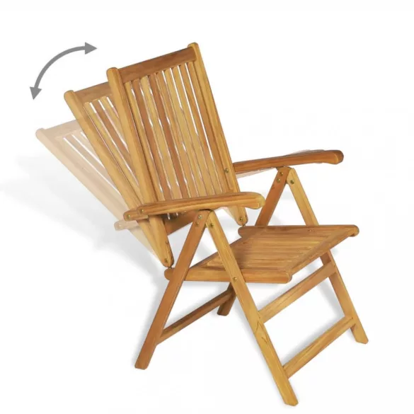 7 részes tömör tíkfa kerti étkezőgarnitúra