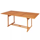 7 részes tömör tíkfa kerti étkezőgarnitúra szürke párnákkal