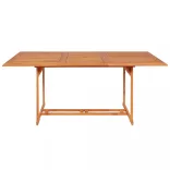 7 részes tömör tíkfa kerti étkezőgarnitúra párnákkal