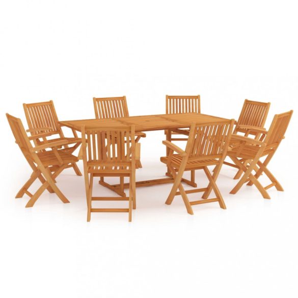 9 részes tömör tíkfa kerti étkezőgarnitúra