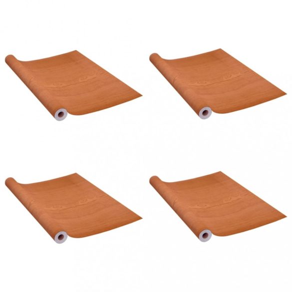 4 db világos tölgyszínű öntapadó PVC ajtófólia 210 x 90 cm