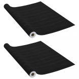 2 db sötét faszínű öntapadó PVC ajtófólia 500 x 90 cm