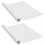 2 db fehér faszínű öntapadó PVC ajtófólia 500 x 90 cm