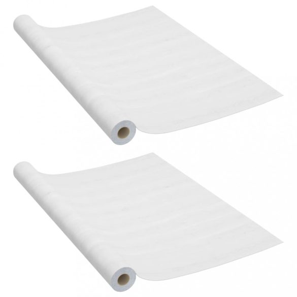 2 db fehér faszínű öntapadó PVC ajtófólia 500 x 90 cm