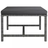 8 részes szürke polyrattan kerti ülőgarnitúra párnákkal