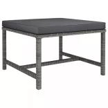 12 részes szürke polyrattan kerti ülőgarnitúra párnákkal