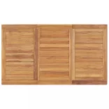 7 részes tömör tíkfa kerti étkezőgarnitúra 140 x 80 cm