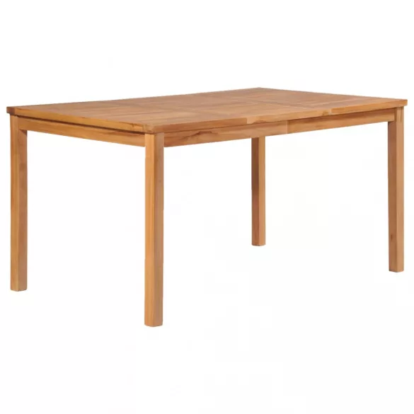 7 részes tömör tíkfa kerti étkezőgarnitúra 150 x 90 cm