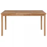 7 részes tömör tíkfa kerti étkezőgarnitúra 150 x 90 cm