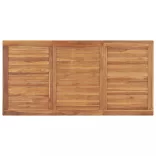 7 részes tömör tíkfa kerti étkezőgarnitúra 160 x 80 cm