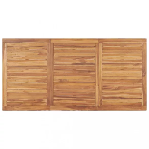 7 részes tömör tíkfa kerti étkezőgarnitúra 180 x 90 cm