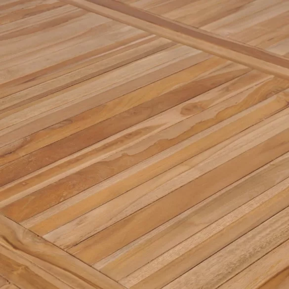 7 részes tömör tíkfa kerti étkezőgarnitúra 200 x 100 cm