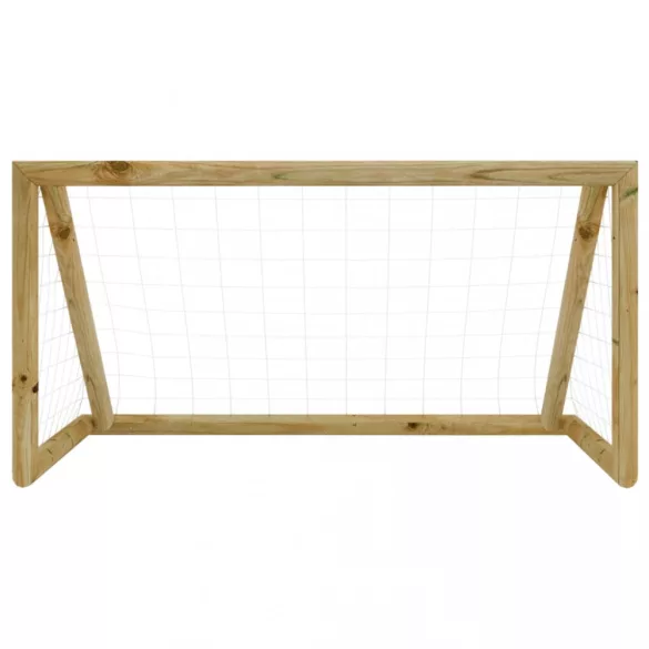 impregnált fenyőfa focikapu hálóval 160x80x100 cm