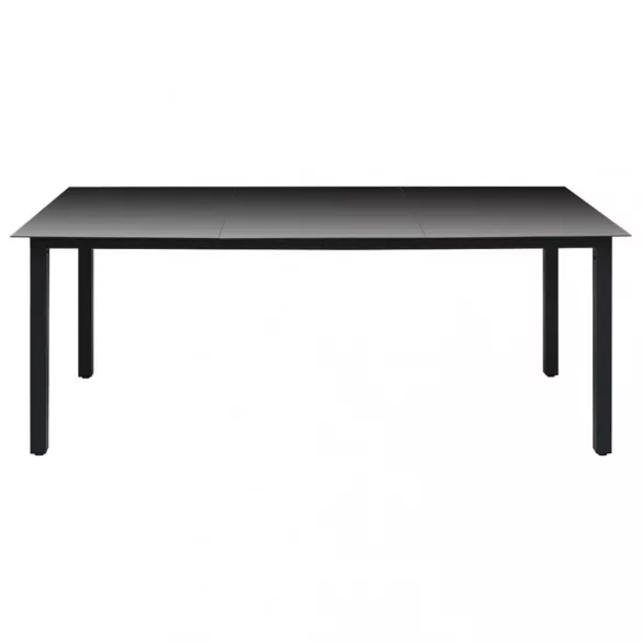 9 részes fekete kerti étkezőgarnitúra