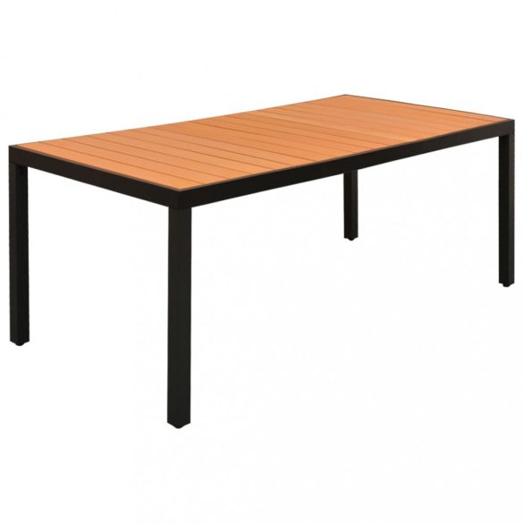 9 részes fekete-barna kerti étkezőgarnitúra