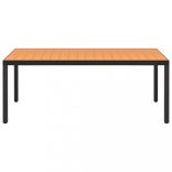 9 részes fekete-barna kerti étkezőgarnitúra