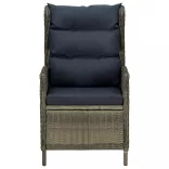 9 részes barna polyrattan kültéri étkezőgarnitúra párnákkal