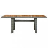 9 részes világosszürke polyrattan kültéri étkezőszett párnákkal