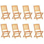 9 részes összecsukható tömör akácfa kerti étkezőszett