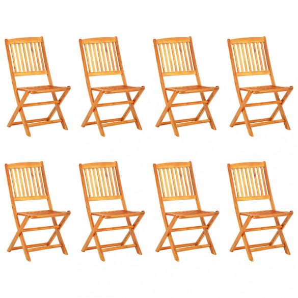 9 részes összecsukható tömör akácfa kerti étkezőszett