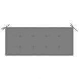 2 személyes tömör eukaliptuszfa kerti pad párnával 120 cm