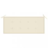 2 személyes tömör eukaliptuszfa kerti pad párnával 120 cm