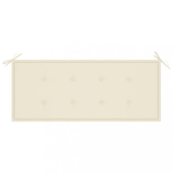 2 személyes tömör eukaliptuszfa kerti pad párnával 120 cm