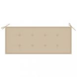 2 személyes tömör eukaliptuszfa kerti pad párnával 120 cm