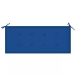 2 személyes tömör eukaliptuszfa kerti pad párnával 120 cm