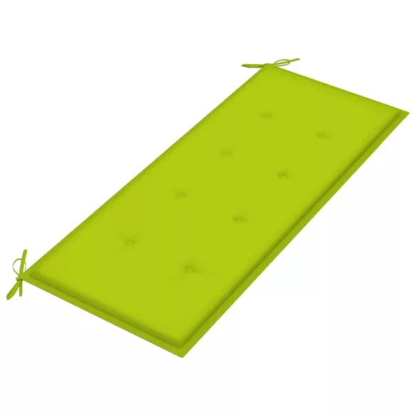 2 személyes tömör eukaliptuszfa kerti pad párnával 120 cm