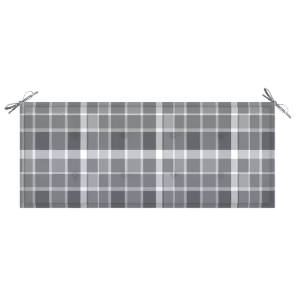 2 személyes tömör eukaliptuszfa kerti pad párnával 120 cm