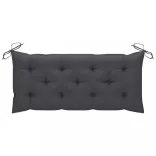 2 személyes tömör eukaliptuszfa kerti pad párnával 120 cm