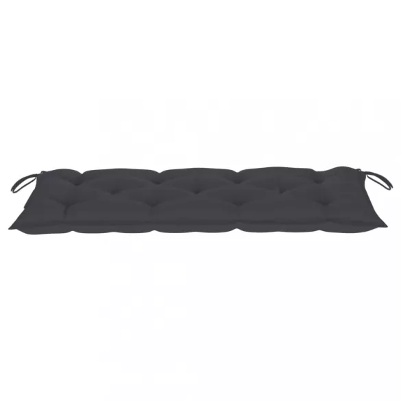 2 személyes tömör eukaliptuszfa kerti pad párnával 120 cm