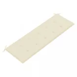 3 személyes tömör eukaliptuszfa kerti pad párnával 150 cm