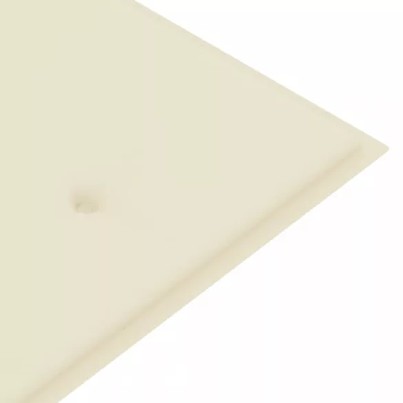 3 személyes tömör eukaliptuszfa kerti pad párnával 150 cm