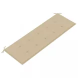 3 személyes tömör eukaliptuszfa kerti pad párnával 150 cm