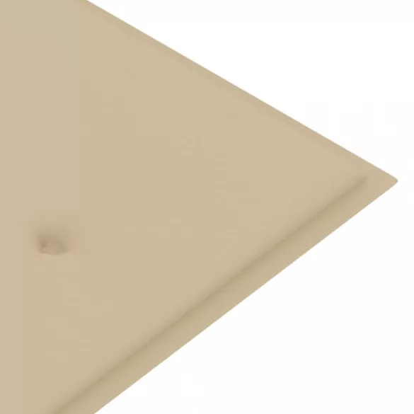 3 személyes tömör eukaliptuszfa kerti pad párnával 150 cm