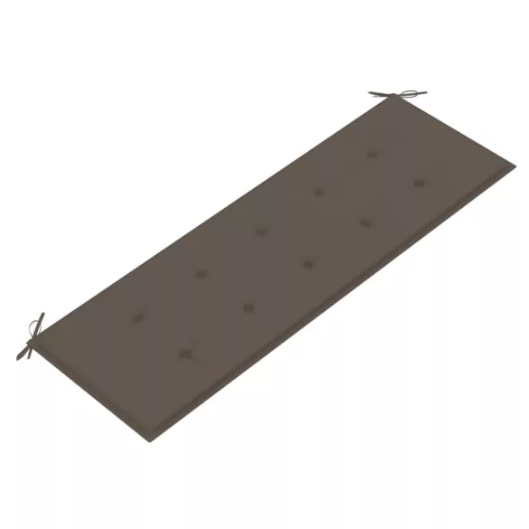 3 személyes tömör eukaliptuszfa kerti pad párnával 150 cm