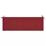 3 személyes tömör eukaliptuszfa kerti pad párnával 150 cm