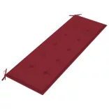 3 személyes tömör eukaliptuszfa kerti pad párnával 150 cm