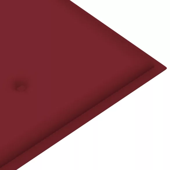 3 személyes tömör eukaliptuszfa kerti pad párnával 150 cm