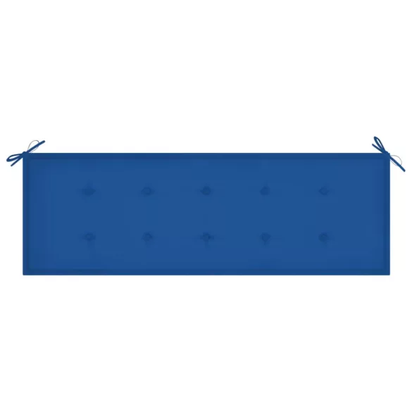 3 személyes tömör eukaliptuszfa kerti pad párnával 150 cm