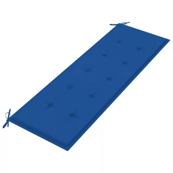 3 személyes tömör eukaliptuszfa kerti pad párnával 150 cm