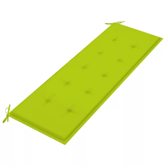 3 személyes tömör eukaliptuszfa kerti pad párnával 150 cm