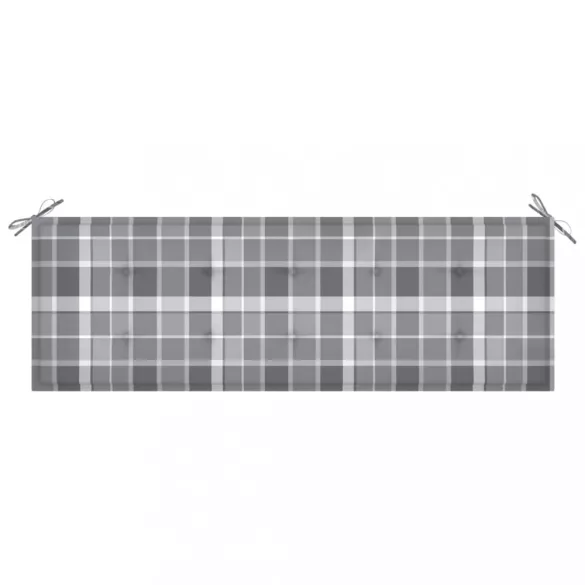 3 személyes tömör eukaliptuszfa kerti pad párnával 150 cm