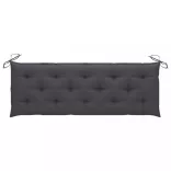3 személyes tömör eukaliptuszfa kerti pad párnával 150 cm