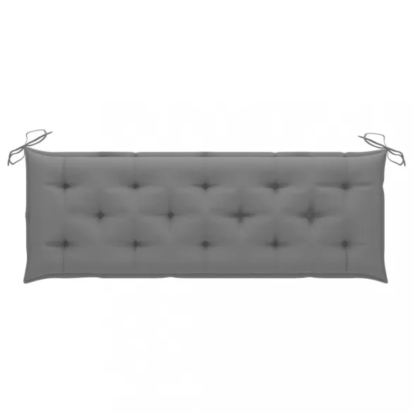 3 személyes tömör eukaliptuszfa kerti pad párnával 150 cm