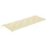3 személyes tömör eukaliptuszfa kerti pad párnával 150 cm