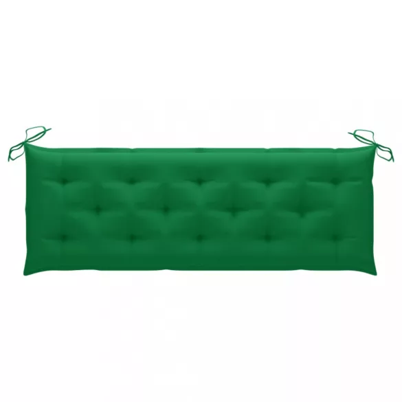 3 személyes tömör eukaliptuszfa kerti pad párnával 150 cm